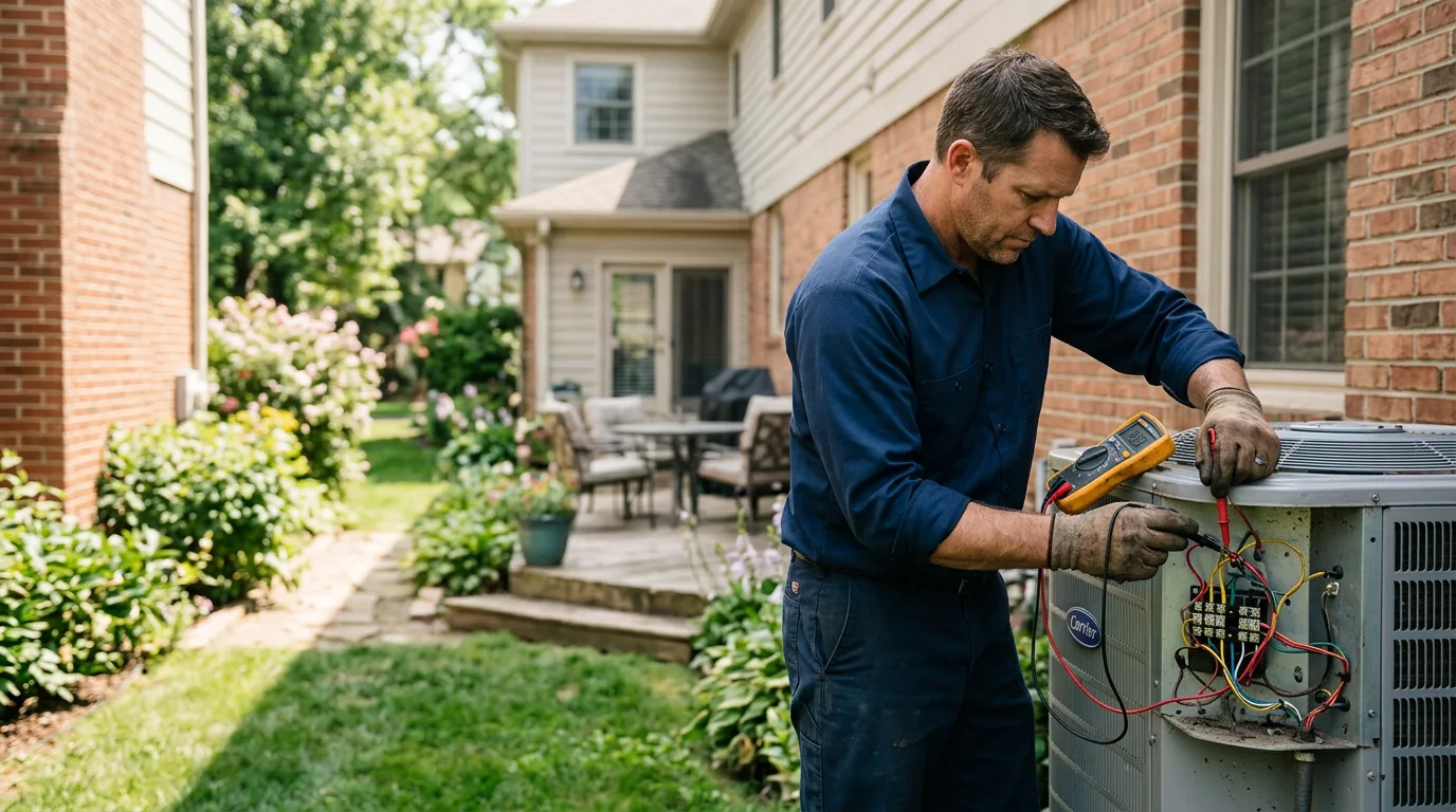 HVAC technician working near Hudson Falls, NY